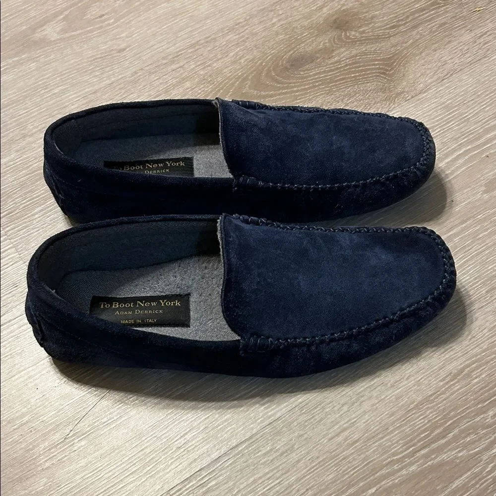 TO BOOT NEW YORK O’Reilly Navy Suede & Cashmere Slipper